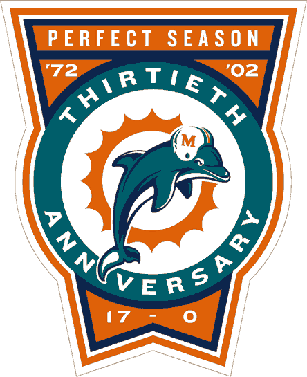 Miami Dolphins 2002 Anniversary Logo cricut iron on